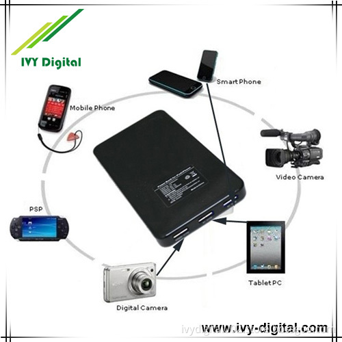 10000mAh Power Bank for iPad iPhone Mobile Phone with Three USB